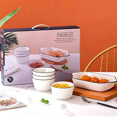 Image of طقم طاجن بورسلين +4 بولة