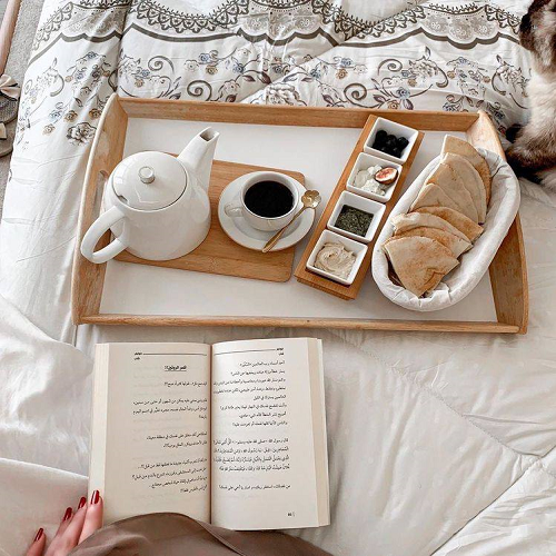 صينية خشب للأفطار