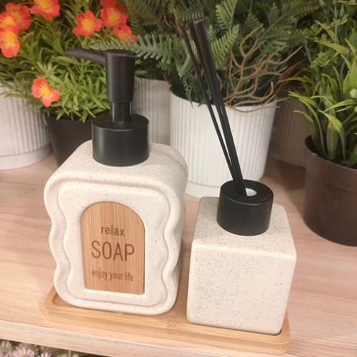 طقم ديسبنسر صابون+فواحة أعواد