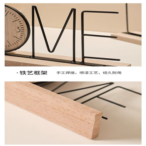 ساعة مكتب بقاعدة خشب