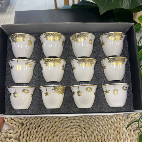 طقم فناجين بورسلين عربي 12 قطعة