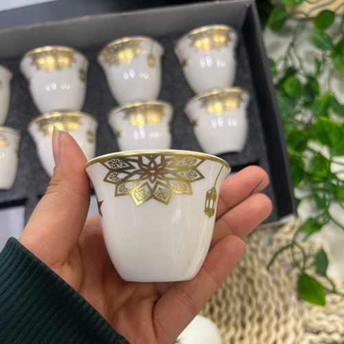 طقم فناجين بورسلين عربي 12 قطعة