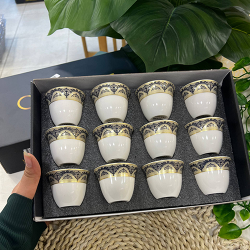 طقم فناجين بورسلين عربي 12 قطعة