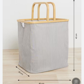 باسكت غسيل بيد خشب