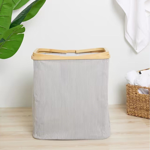 باسكت غسيل بيد خشب