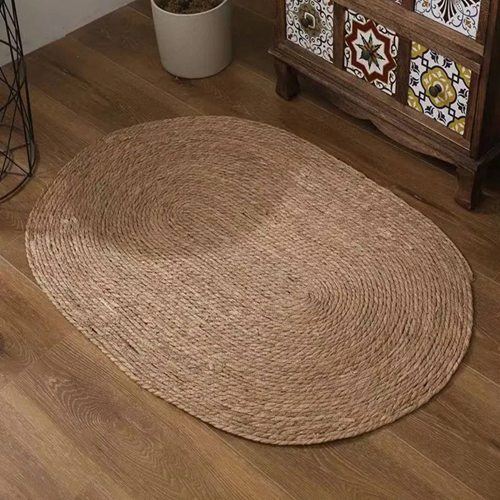 سجادة خوص شكل بيضاوي