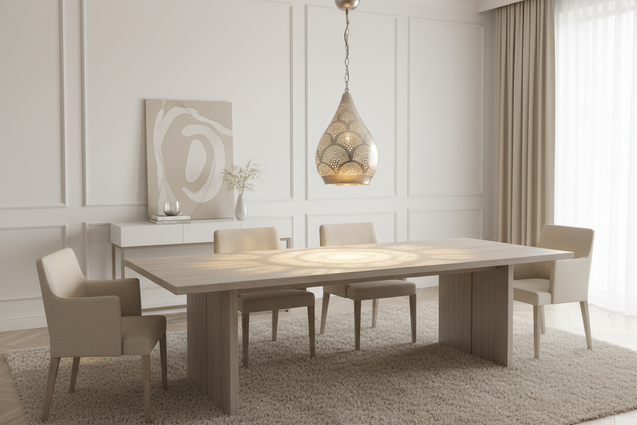 Silver Pendant - Dining Room