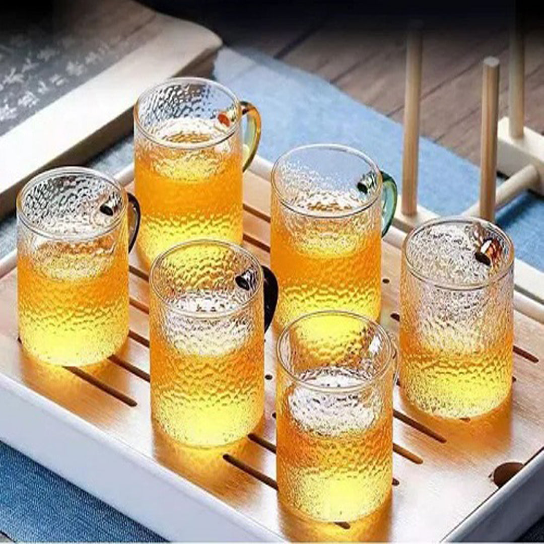 طقم فناجين زجاج 6 قطع